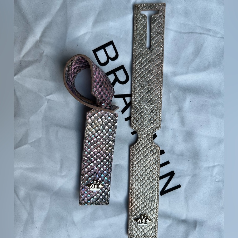 Brahmin Snake Print Luggage Tag